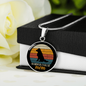 Border Collie Mom Circle Necklace Stainless Steel or 18k Gold 18-22"-Express Your Love Gifts