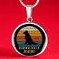 Border Collie Mom Circle Necklace Stainless Steel or 18k Gold 18-22"-Express Your Love Gifts