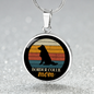Border Collie Mom Circle Necklace Stainless Steel or 18k Gold 18-22"-Express Your Love Gifts