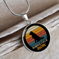 Border Collie Mom Circle Necklace Stainless Steel or 18k Gold 18-22"-Express Your Love Gifts
