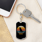 Border Collie Mom Keychain Stainless Steel or 18k Gold Dog Tag Keyring-Express Your Love Gifts