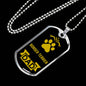Border Terrier Dad Dog Necklace Stainless Steel or 18k Gold Dog Tag W 24" Dog Owner Lover-Express Your Love Gifts
