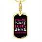 Born of Love Mom Keychain Stainless Steel or 18k Gold Dog Tag Keyring-Express Your Love Gifts