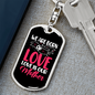 Born of Love Pink Mom Keychain Stainless Steel or 18k Gold Dog Tag Keyring-Express Your Love Gifts