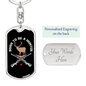 Born To Be A Hunter Hunter'S Keychain Gift Stainless Steel or 18k Gold Dog Tag Keyring-Express Your Love Gifts