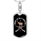 Born To Be A Hunter Hunter'S Keychain Gift Stainless Steel or 18k Gold Dog Tag Keyring-Express Your Love Gifts