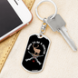 Born To Be A Hunter Hunter'S Keychain Gift Stainless Steel or 18k Gold Dog Tag Keyring-Express Your Love Gifts