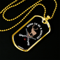 Born To Be A Hunter Necklace Stainless Steel or 18k Gold Dog Tag 24"-Express Your Love Gifts