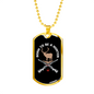 Born To Be A Hunter Necklace Stainless Steel or 18k Gold Dog Tag 24"-Express Your Love Gifts