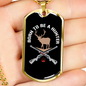 Born To Be A Hunter Necklace Stainless Steel or 18k Gold Dog Tag 24"-Express Your Love Gifts