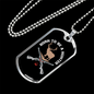 Born To Be A Hunter Necklace Stainless Steel or 18k Gold Dog Tag 24"-Express Your Love Gifts