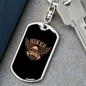 Born To Be Free Biker Keychain Stainless Steel or 18k Gold Dog Tag Keyring-Express Your Love Gifts