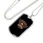 Born To Be Free Bikers Biker Necklace Stainless Steel or 18k Gold Dog Tag 24"-Express Your Love Gifts