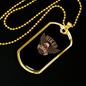 Born To Be Free Bikers Biker Necklace Stainless Steel or 18k Gold Dog Tag 24"-Express Your Love Gifts