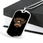 Born To Be Free Bikers Biker Necklace Stainless Steel or 18k Gold Dog Tag 24"-Express Your Love Gifts