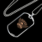 Born To Be Free Bikers Biker Necklace Stainless Steel or 18k Gold Dog Tag 24"-Express Your Love Gifts