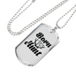 Born To Hunt Antlers Necklace Stainless Steel or 18k Gold Dog Tag 24" Chain-Express Your Love Gifts