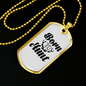 Born To Hunt Antlers Necklace Stainless Steel or 18k Gold Dog Tag 24" Chain-Express Your Love Gifts