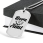 Born To Hunt Antlers Necklace Stainless Steel or 18k Gold Dog Tag 24" Chain-Express Your Love Gifts