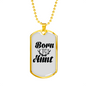 Born To Hunt Antlers Necklace Stainless Steel or 18k Gold Dog Tag 24" Chain-Express Your Love Gifts