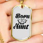 Born To Hunt Antlers Necklace Stainless Steel or 18k Gold Dog Tag 24" Chain-Express Your Love Gifts
