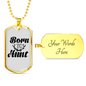 Born To Hunt Antlers Necklace Stainless Steel or 18k Gold Dog Tag 24" Chain-Express Your Love Gifts