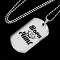 Born To Hunt Antlers Necklace Stainless Steel or 18k Gold Dog Tag 24" Chain-Express Your Love Gifts