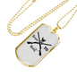 Born To Hunt Black Necklace Stainless Steel or 18k Gold Dog Tag 24" Chain-Express Your Love Gifts