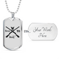 Born To Hunt Black Necklace Stainless Steel or 18k Gold Dog Tag 24" Chain-Express Your Love Gifts