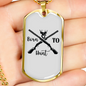 Born To Hunt Black Necklace Stainless Steel or 18k Gold Dog Tag 24" Chain-Express Your Love Gifts