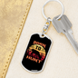 Born To Hunt Deer Keychain Stainless Steel or 18k Gold Dog Tag Keyring-Express Your Love Gifts