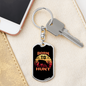 Born To Hunt Deer Keychain Stainless Steel or 18k Gold Dog Tag Keyring-Express Your Love Gifts
