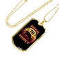 Born To Hunt Deer Necklace Stainless Steel or 18k Gold Dog Tag 24" Chain-Express Your Love Gifts