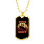 Born To Hunt Deer Necklace Stainless Steel or 18k Gold Dog Tag 24" Chain-Express Your Love Gifts