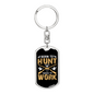 Born To Hunt Keychain Stainless Steel or 18k Gold Dog Tag Keyring-Express Your Love Gifts