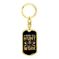 Born To Hunt Keychain Stainless Steel or 18k Gold Dog Tag Keyring-Express Your Love Gifts