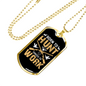 Born To Hunt Necklace Stainless Steel or 18k Gold Dog Tag 24" Chain-Express Your Love Gifts