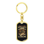 Born To Motocross Biker Keychain Stainless Steel or 18k Gold Dog Tag Keyring-Express Your Love Gifts