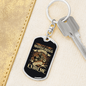 Born To Motocross Biker Keychain Stainless Steel or 18k Gold Dog Tag Keyring-Express Your Love Gifts
