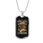 Born To Motocross Biker Necklace Stainless Steel or 18k Gold Dog Tag 24"-Express Your Love Gifts