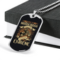 Born To Motocross Biker Necklace Stainless Steel or 18k Gold Dog Tag 24"-Express Your Love Gifts