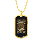 Born To Motocross Biker Necklace Stainless Steel or 18k Gold Dog Tag 24"-Express Your Love Gifts