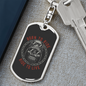 Born To Ride Biker Keychain Stainless Steel or 18k Gold Dog Tag Keyring-Express Your Love Gifts
