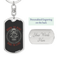 Born To Ride Biker Keychain Stainless Steel or 18k Gold Dog Tag Keyring-Express Your Love Gifts