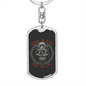 Born To Ride Biker Keychain Stainless Steel or 18k Gold Dog Tag Keyring-Express Your Love Gifts