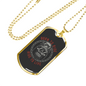 Born To Ride Bikernecklace Stainless Steel or 18k Gold Dog Tag 24"-Express Your Love Gifts