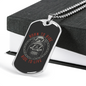 Born To Ride Bikernecklace Stainless Steel or 18k Gold Dog Tag 24"-Express Your Love Gifts
