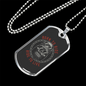 Born To Ride Bikernecklace Stainless Steel or 18k Gold Dog Tag 24"-Express Your Love Gifts