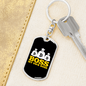 Boss My Own Boss Crypto Keychain Stainless Steel or 18k Gold Dog Tag Keyring-Express Your Love Gifts