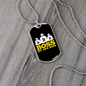 Boss My Own Boss Crypto Necklace Stainless Steel or 18k Gold Dog Tag 24" Chain-Express Your Love Gifts
